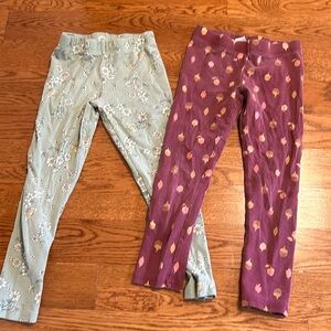2 pc girl leggings cropped size 7